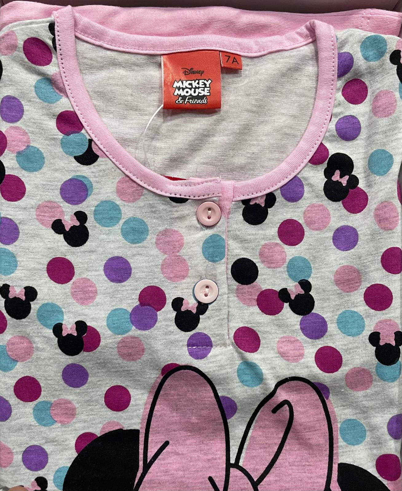 Pigiama MICKEY MOUSE da Bambina in Cotone Maglia Mezza Manica e Pantalone Corto