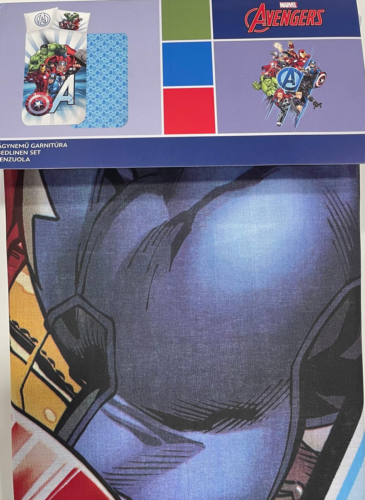 Set Lenzuola UNA PIAZZA in Cotone Personaggi AVENGERS - Sopra, Sotto con angoli e Federa