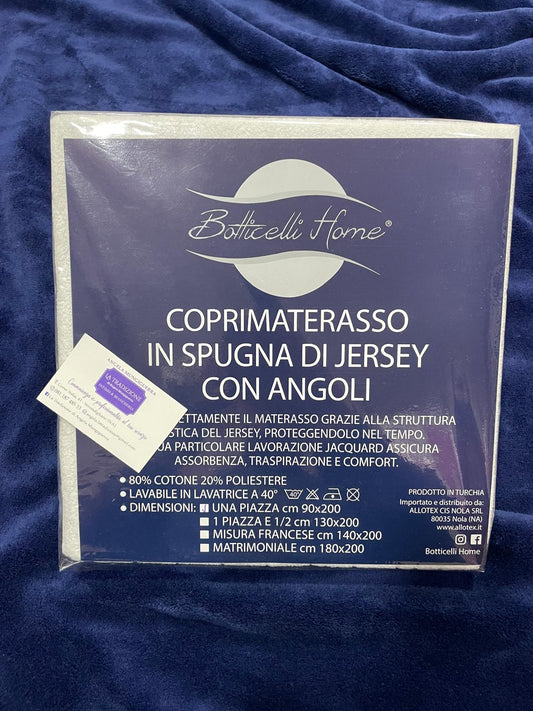 Coprimaterasso BOTTICELLI Una Piazza in Spigna di Jersey con Angoli