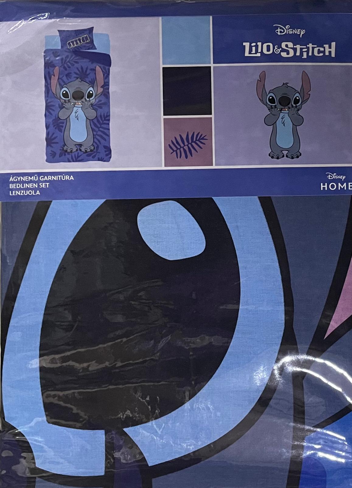 Set Lenzuola UNA PIAZZA in Cotone Personaggi STITCH - Sopra, Sotto con angoli e Federa