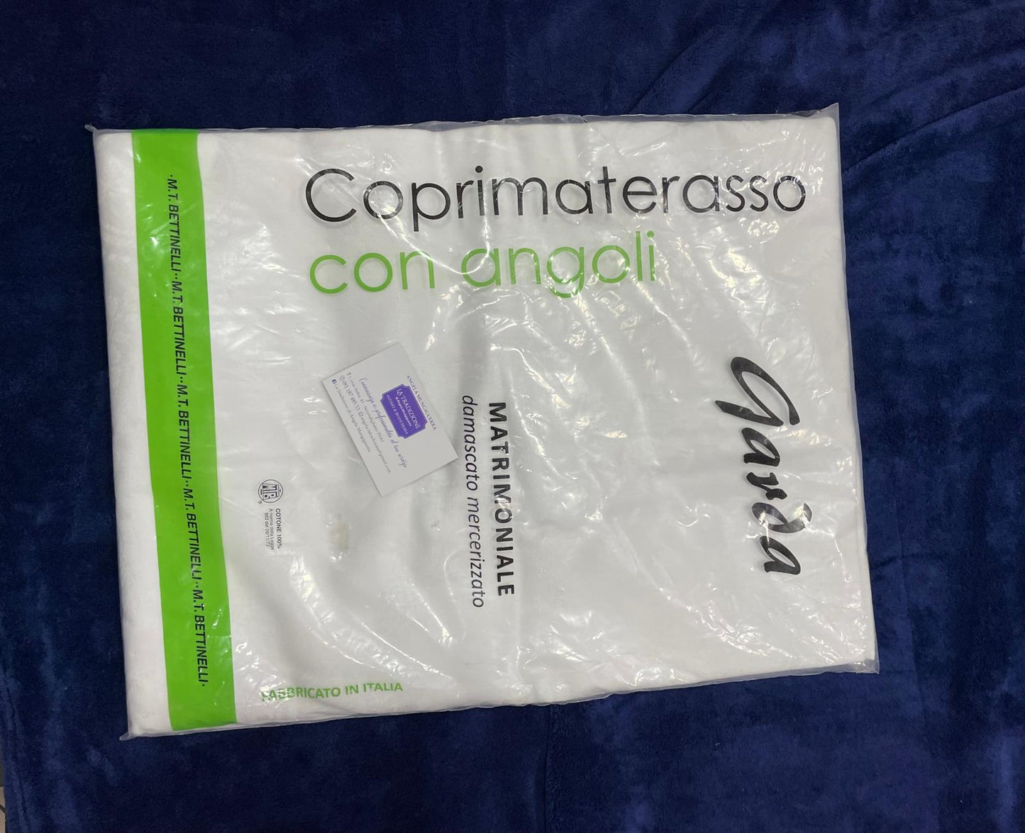 Coprimaterasso GARDA Matrimoniale DAMASCATO MERCERIZZATO con angoli