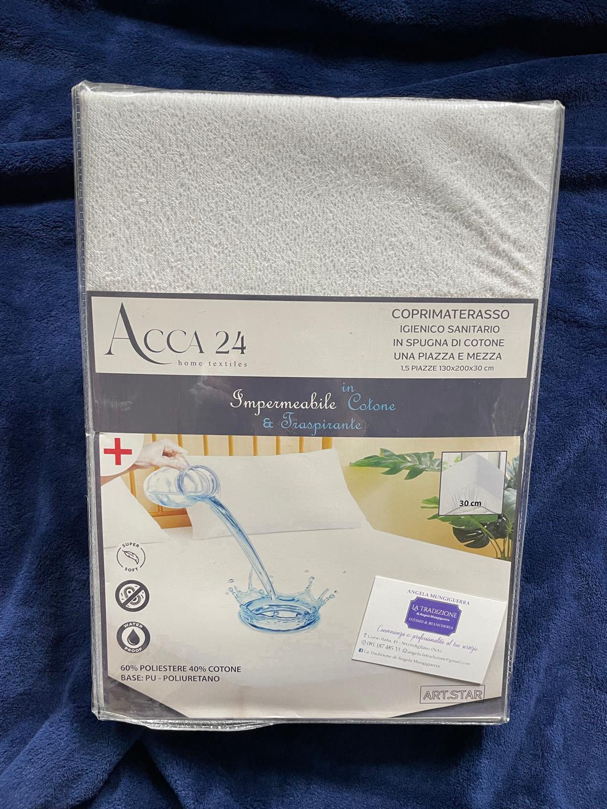 Coprimaterasso ACCA 24 Una Piazza e Mezza Igienico Sanitario (IMPERMEABILE)