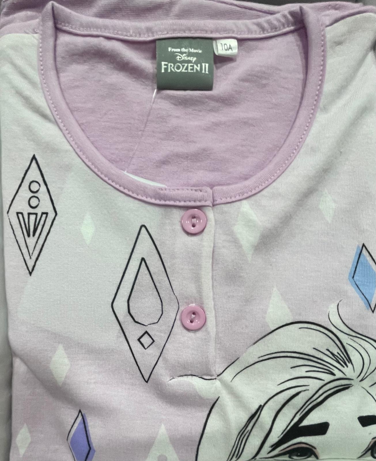 Pigiama DISNEY FROZEN da Bambina in Cotone Maglia Mezza Manica Pantaloncino Corto