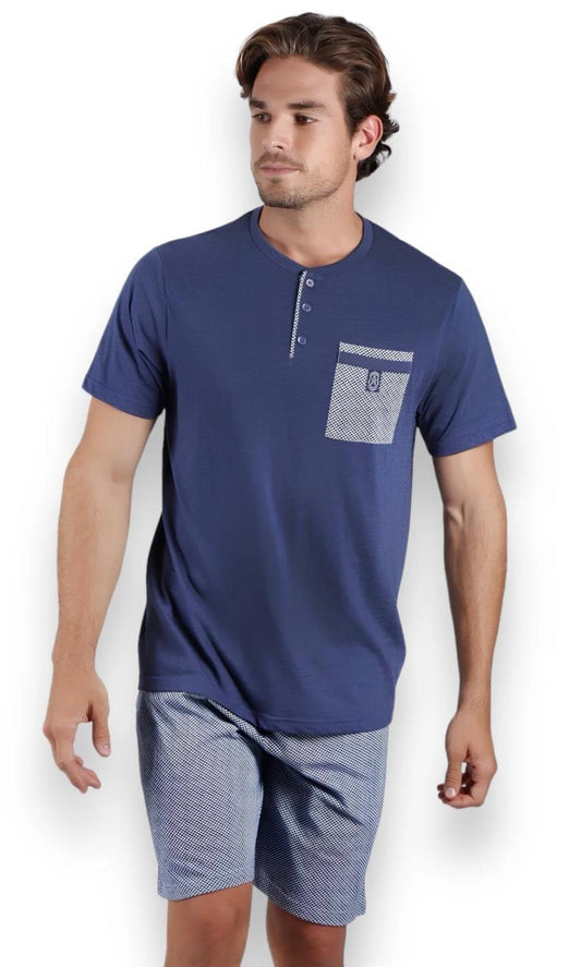 Pigiama ADMAS da UOMO Primavera - Estate con Maglia Mezze Maniche e Pantaloncino Corto