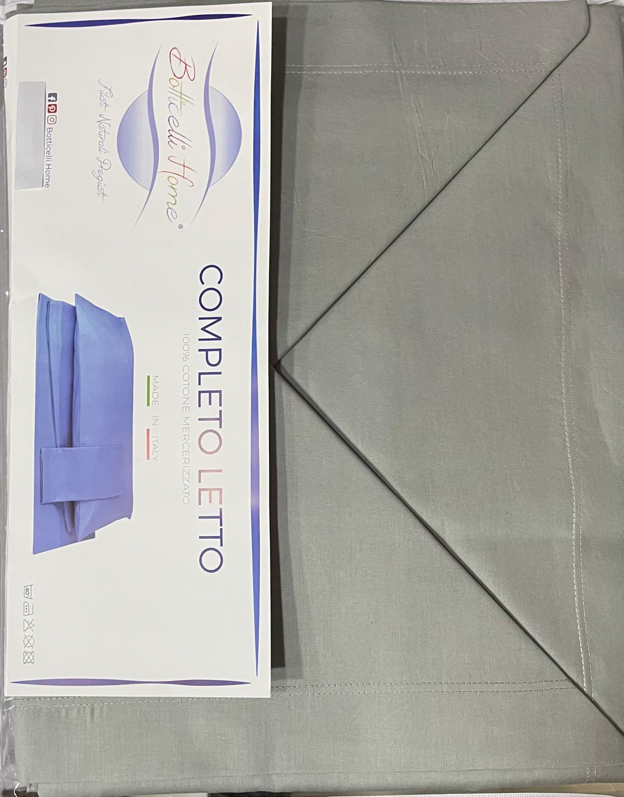 Set Lenzuola BOTTICELLI UNA PIAZZA in Cotone Tinta Unita, Sopra Sotto con angoli e Federa