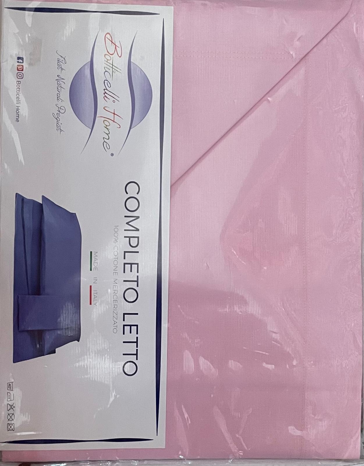 Set Lenzuola BOTTICELLI UNA PIAZZA in Cotone Tinta Unita, Sopra Sotto con angoli e Federa