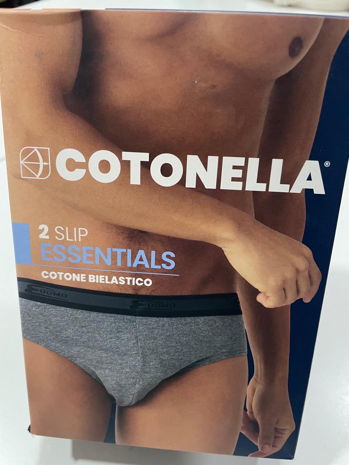 Slip Uomo COTONELLA in cotone Elastico Esterno, Confezione DUE PEZZI