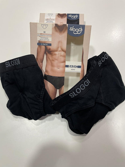Slip uomo SLOGGI in cotone BASIC MINI Confezione da DUE PEZZI