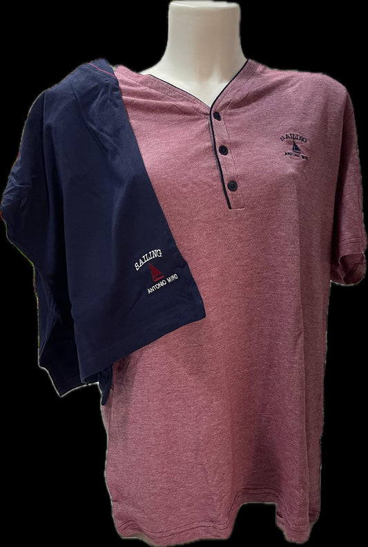 Pigiama ANTONIO MIRO (ADMAS) da UOMO Primavera - Estate in COTONE con Maglia Mezza Maniche e Pantaloncino Corto