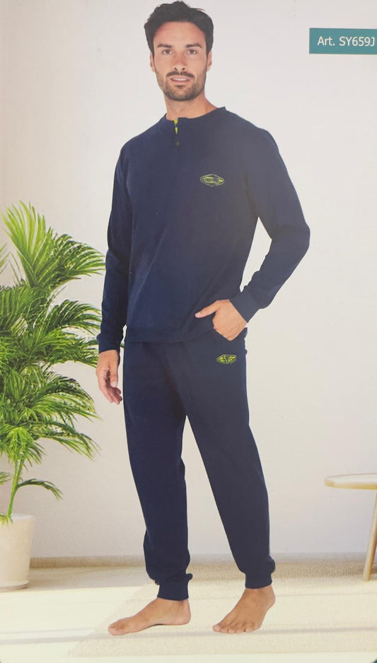 Pigiama SWEET YEARS da Uomo in Cotone Pantalone lungo e Manica Lunga