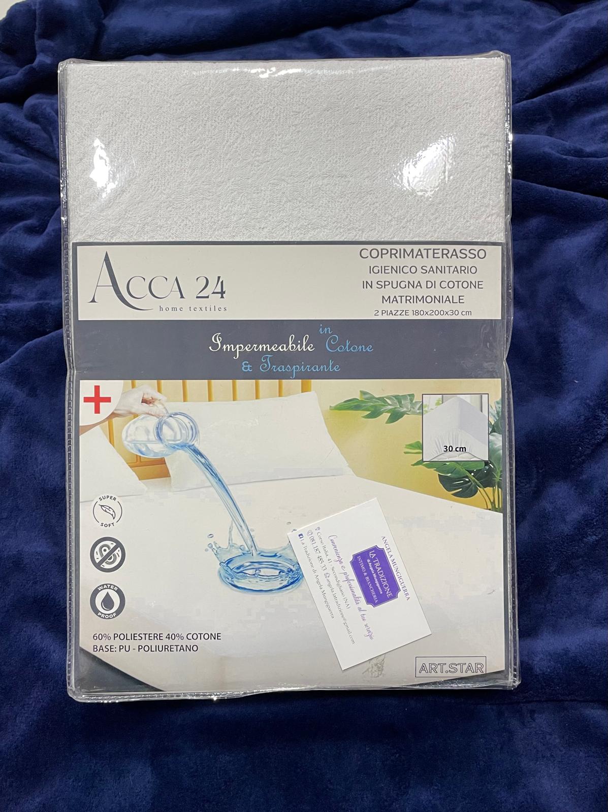 Coprimaterasso ACCA 24 Matrimoniale igienico sanitario (IMPERMEABILE)