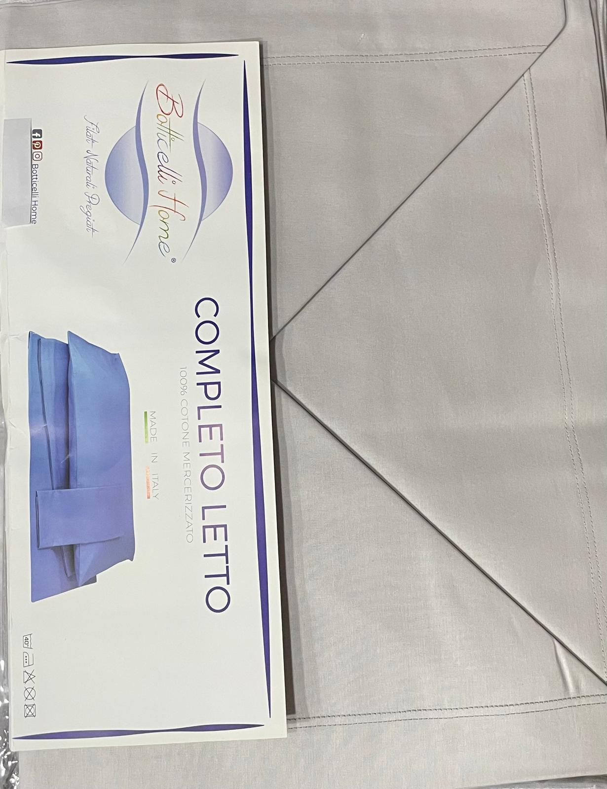 Set Lenzuola BOTTICELLI UNA PIAZZA in Cotone Tinta Unita, Sopra Sotto con angoli e Federa