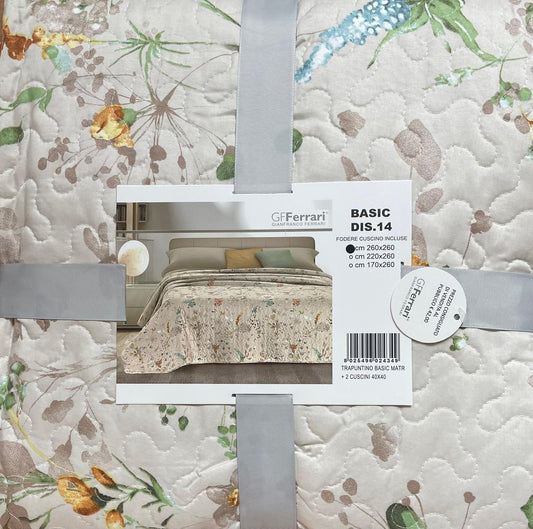 Trapuntino FERRARI MATRIMONIALE BASIC più DUE FEDERE per CUSCINO 40 X40