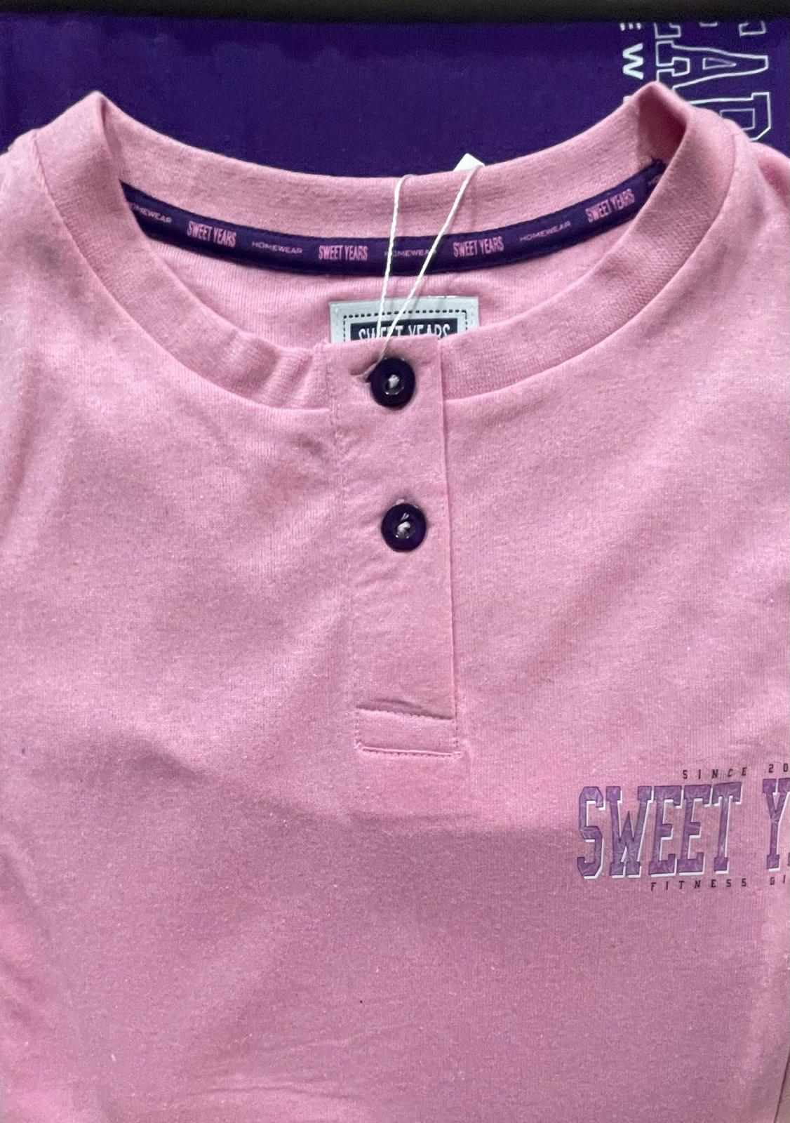 Pigiama SWEET YEARS da Donna in cotone due varianti Maglia Maniche Lunghe e Pantalone Lungo