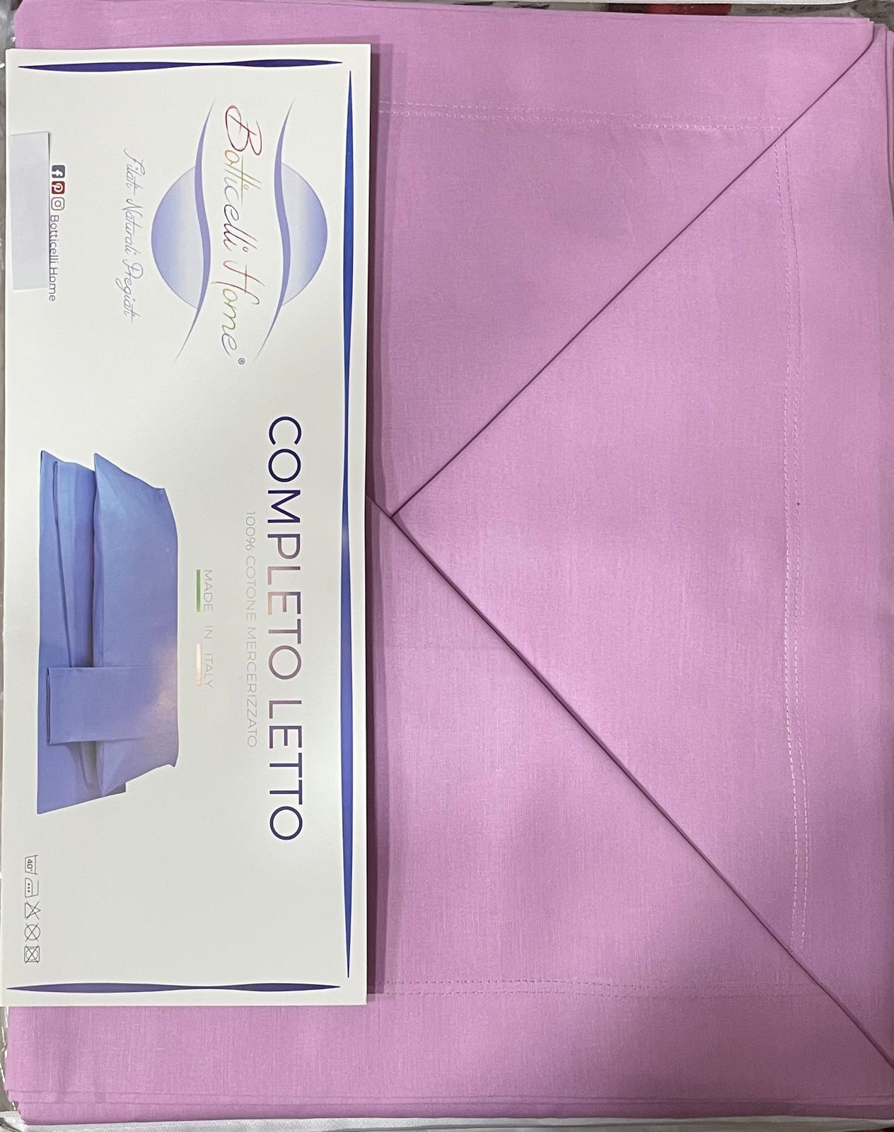 Set Lenzuola BOTTICELLI UNA PIAZZA in Cotone Tinta Unita, Sopra Sotto con angoli e Federa