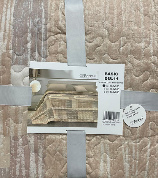 Trapuntino FERRARI MATRIMONIALE BASIC più DUE FEDERE per CUSCINO 40 X 40