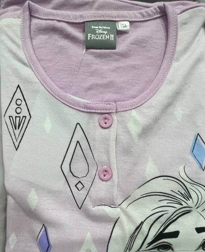 Pigiama DISNEY FROZEN da Bambina in Cotone Maglia Mezza Manica Pantaloncino Corto