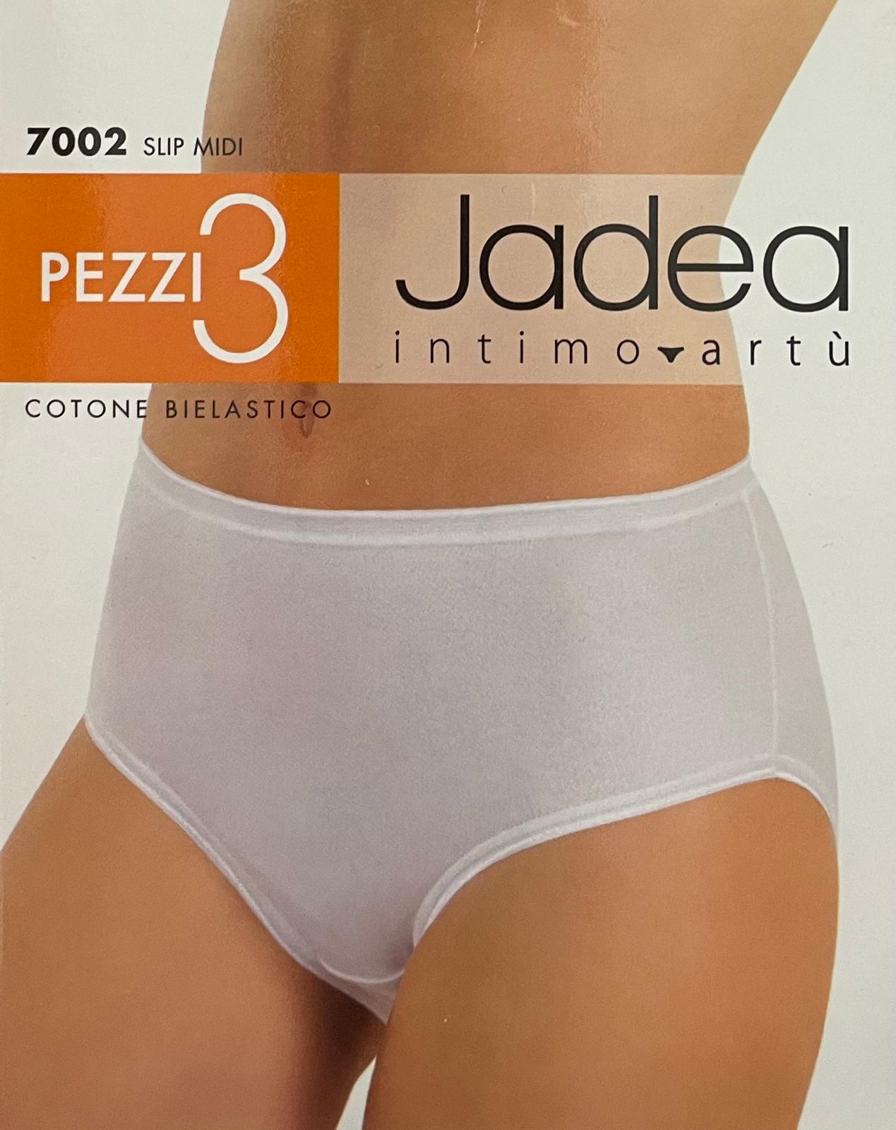 JADEA 7002 Slip MIDI Donna in Cotone Mercerizzato CONFEZIONE DA TRE PEZZI