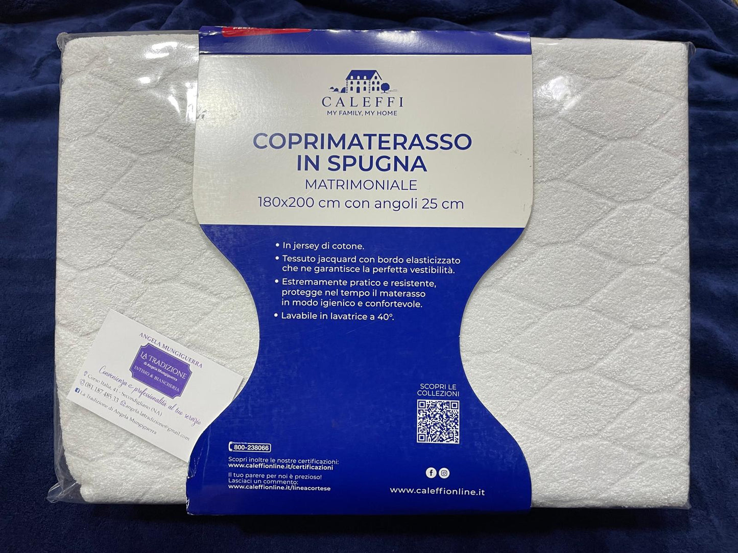 Coprimaterasso CALEFFI Matrimoniale in Spugna con Angoli