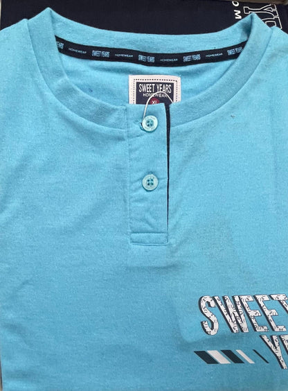 Pigiama SWEET YEARS da Donna in Cotone in due tonalità di colore Maglia Manica Lunga e Pantalone Lungo